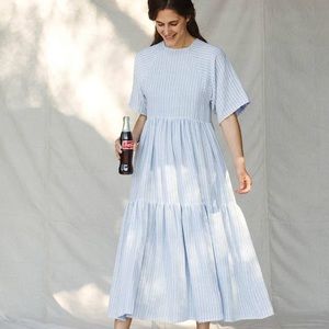 Christy Dawn Theo Dress in Lazuli Stripe size small